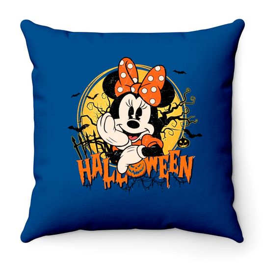 Disney Halloween Family Minnie Halloween 2022  Throw Pillows