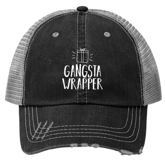 Gangsta Wrapper Christmas Gift Wrapping Trucker Hats