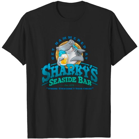 Sharky's Seaside Bar - Shark - T-Shirt