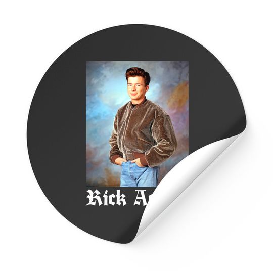 Rick Astley / Retro Fanart Tribute Design - Rick Astley - Stickers