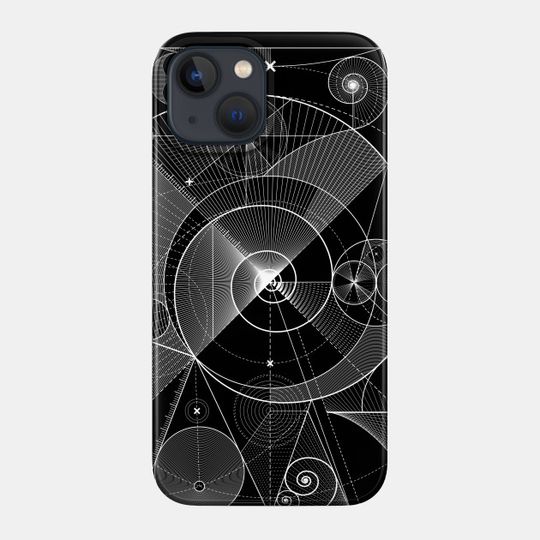 Fibonacci Spiral, Sacred Geometry - Sacred Geometry - Phone Case