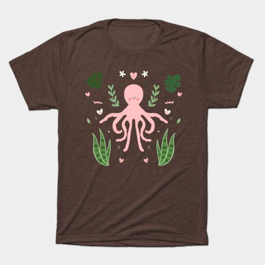 House Plants Meet Sea Life - Octopus - T-Shirt