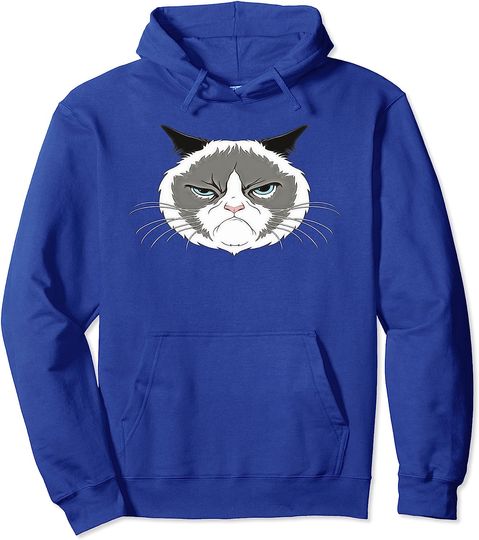Graphic 365 Grumpy Face Cat Funny Gift - Unisex Pullover Hoodie