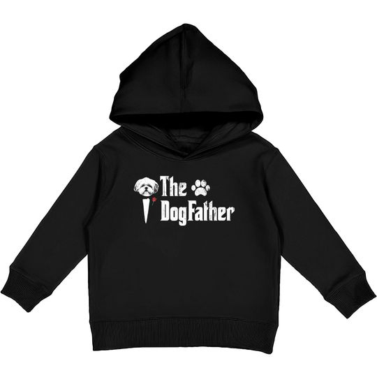 Mens The Dogfather Shih Tzu Dog Dad Kids Pullover Hoodies Father's Day Gift
