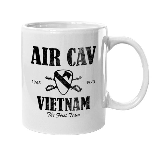 Air Cav Vietnam - The First Team (subdued) (distressed) - 1st Air Cavalry Division - Mugs
