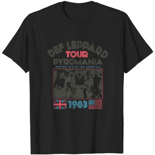 Def Leppard T-Shirt Pyromania USA Tour 1983 Ivory T Shirt
