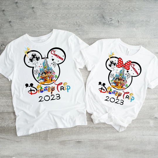 Disney Trip 2023 Shirts, Personalized Disney Matching Family Vacation Shirt