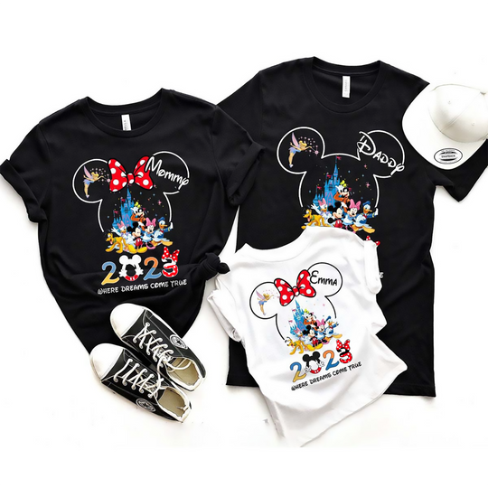 Personalized Disney Castle Family Retro 2023 Disney Mickey Minnie Shirt