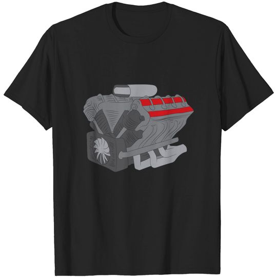 V8 Engine Shirt | Engine Block Gift - V8 Engine - T-Shirt