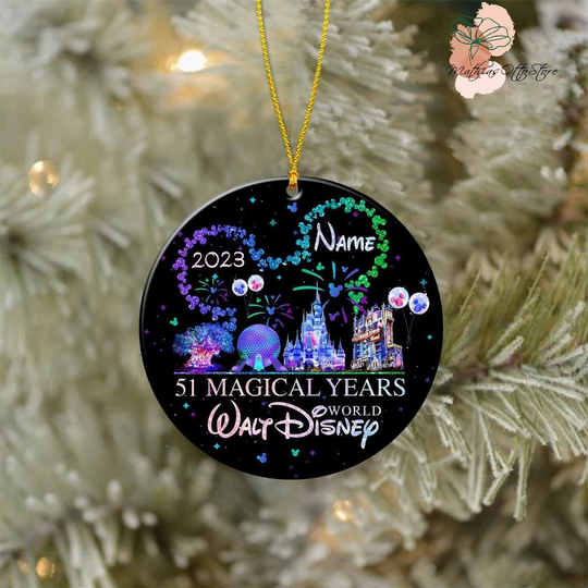 Disney 51th Ornament, Walt Disney World 51th Anniversary Ornament