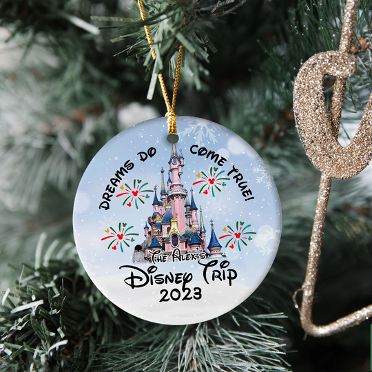 Personalized Disney Trip 2023 Ornament, Disney Vacation Ornament