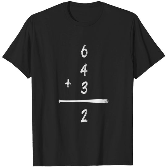 Baseball Math 6 4 3 2 Double Play Cute T Shirt