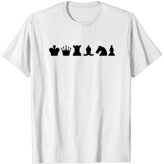 Chess Game Set Pieces Silhouette - Chess Game - T-Shirt
