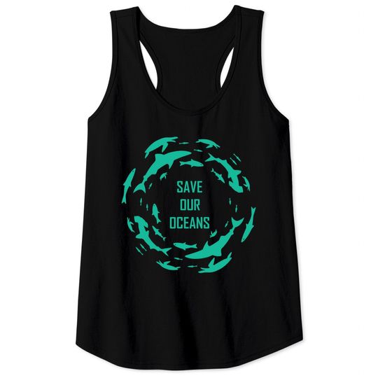 Shark Shirt SAVE OUR OCEANS SHARKS Scuba Diver Gift T-Shirt