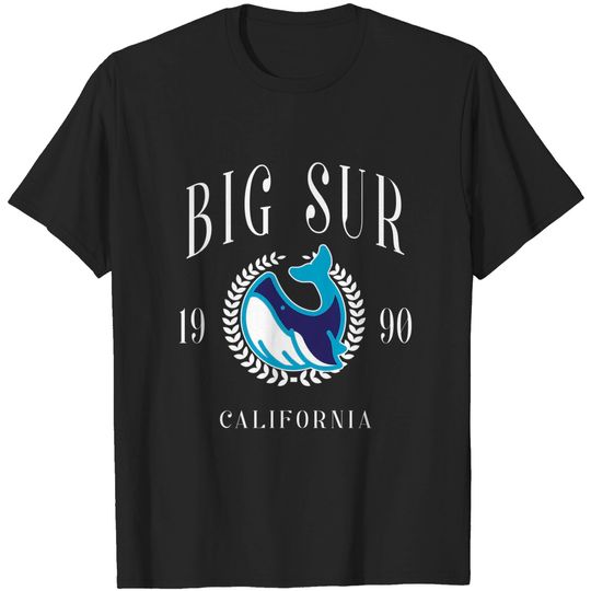 Big Sur Vintage Style Crewneck Sweatshirt | Big Sur Whale T-T-Shirts
