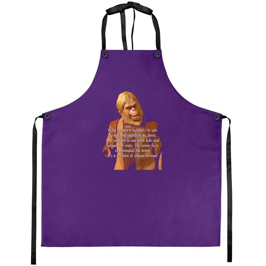 The Wisdom of Dr. Zaius - from Planet of the Apes - The Planet Of The Apes - Aprons