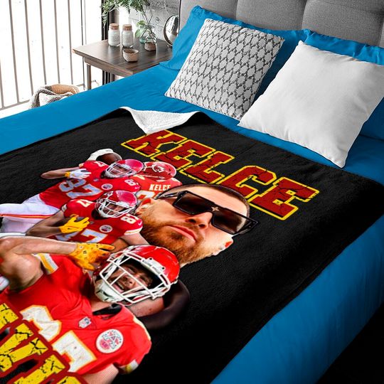 limited Travis Kelce Vintage Unisex Baby Blankets, Vintage Baby Blankets Gift For Him and Her, SweatShirt Profesional Player Baby Blankets