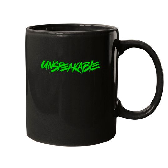 Kids Unspeakable Mugs Black with Green Logo