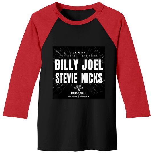 Billy Joel n Stevie Nicks Tour 2023 Baseball Tees