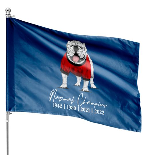 UGA National Championship Georgia 2022 Cute Bulldogs House Flags