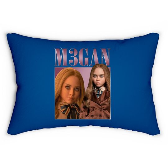 M3gan Lumbar Pillows Megan Lumbar Pillows Retro M3gan Lumbar Pillows Vintage M3gan Movie Lumbar Pillows
