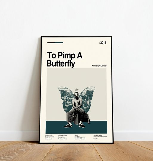Kendrick Lamar - To Pimp A Butterfly Poster - Minimalist Art - Retro Modern - Vintage Poster