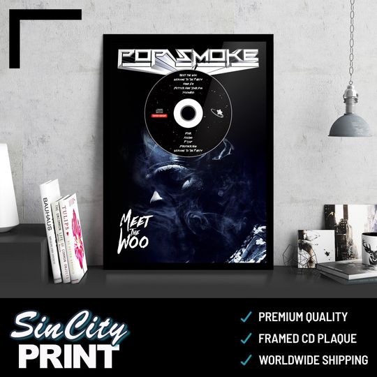 Pop Smoke 'Meet the Woo'  CD Album Plaque Poster