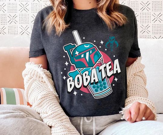 Funny Boba Fett Bubble Tea Shirt / Star Wars Bounty Hunter T-shirt