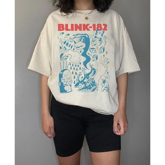 Blink Band 182 UK Tour 2023 T-Shirt, Blink Concert 182 Merch, Rock Band Graphic Shirt