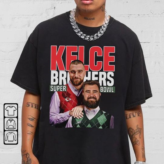 Travis and Jason Kelce Brother Shirt, Kelce Brothers Football Tee