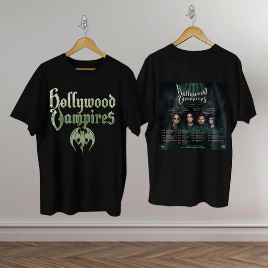 Hollywood Vampires UK Tour 2023 Shirt, Johnny Depp Band Concert Merch