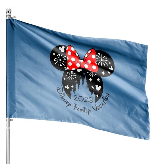 Disneyland Family Vacation 2023 House Flags, Disney Mickey Minnie House Flags, Disneyworld House Flags