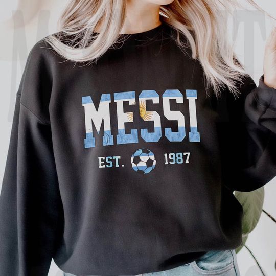 Lionel Messi Sweatshirt, Argentina World Cup 2022 shirt, Messi GOAT Sweatshirt
