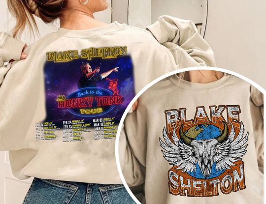 Double sides Blake Shelton Tour Shirt, Blake Shelton World Tour Shirt,