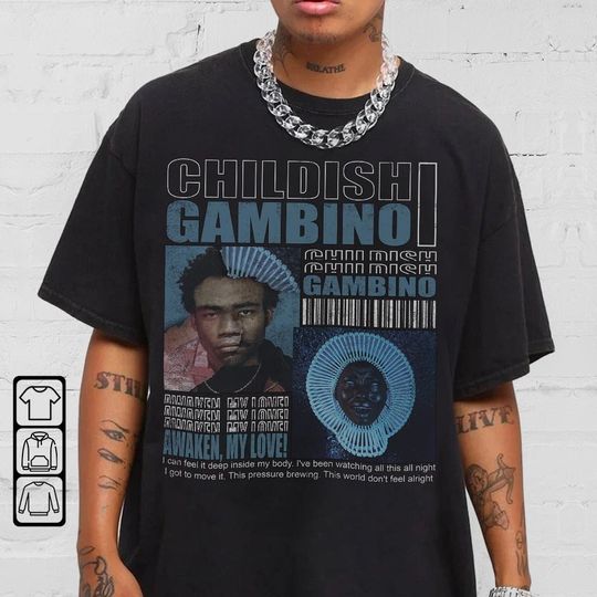 Childish Gambino Awaken, My Love Shirt Hip Hop 90s Vintage Retro Graphic Tee Rap T-Shirt