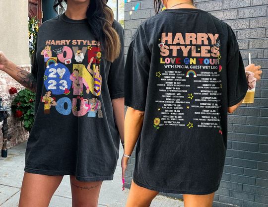 Love On Tour 2023 Shirt, Harry Love On Tour 2023 Double Sided T-Shirt