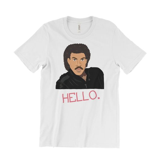 Lionel Richie Hello t shirt - All Night Long - 80s pop rnb soul music - throwback music t-shirt