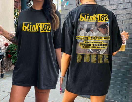 182 The World Tour Blink 2023/2024 Shirt, Rock and Roll Concert Tshirt, Blink shirt Merch, Gifts For Fan
