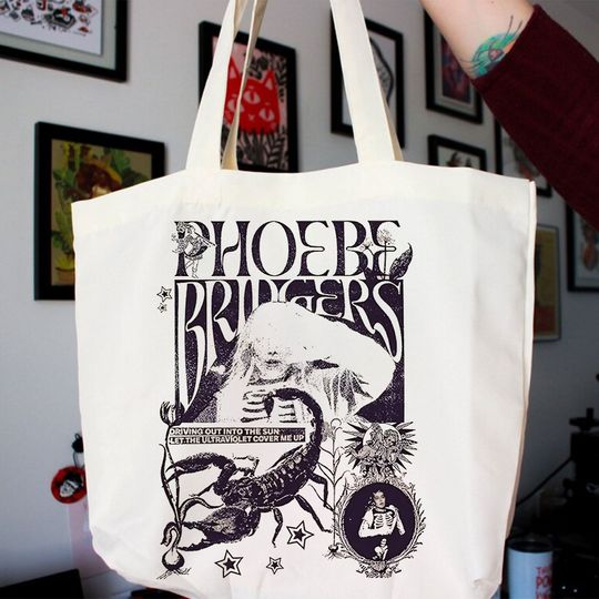 Phoebe Tote Bag, Aesthetic Tote Bag, Art Tote Bag, Artsy Tote Bag, Grunge Tote Bag, Funny Tote Bag, Aesthetic Bag, Gift Tote Bag