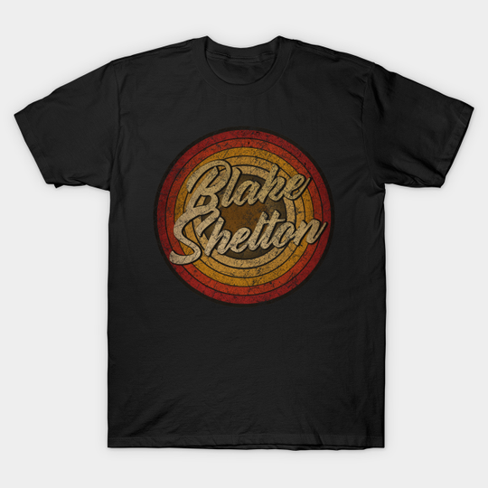 arjunthemaniac,circle retro faded Blake Shelton - Retro Blake Shelton - T-Shirt