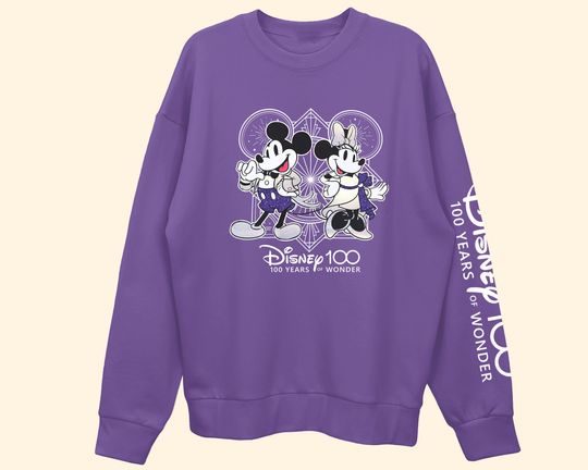 Disney 100 Years of Wonder Sweatshirt, Mickey Minnie Anniversary 100 Years Sweatshirt, Exhibition 2023 Shirt, Disneyland 100th Shirt