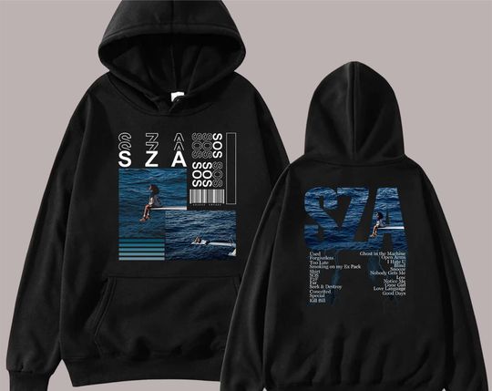 SZA SOS Full Tracklist Álbum 2023 Sudadera con Capucha de Doble Cara Unisex