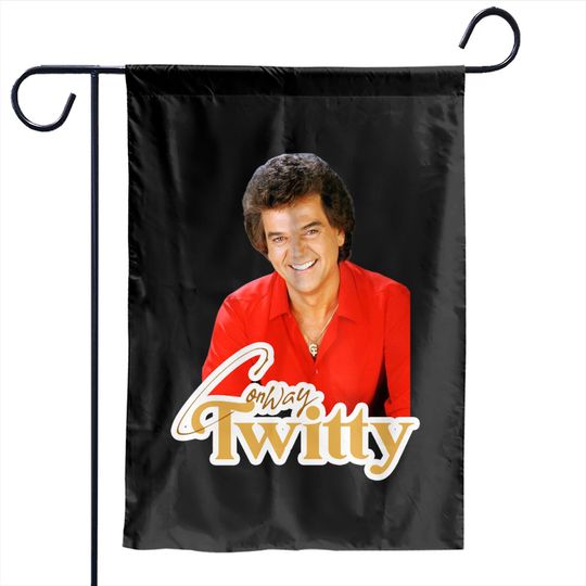 Conway Twitty ))(( Retro Country Legend Design Classic Garden Flags