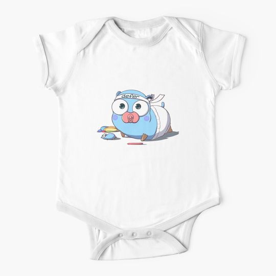 Golang Gopher Go Defer Baby One-Piece