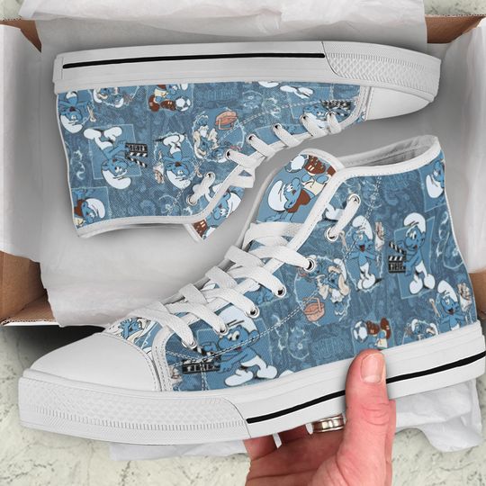 Smurfy High-Top Sneakers for Smurf Lovers