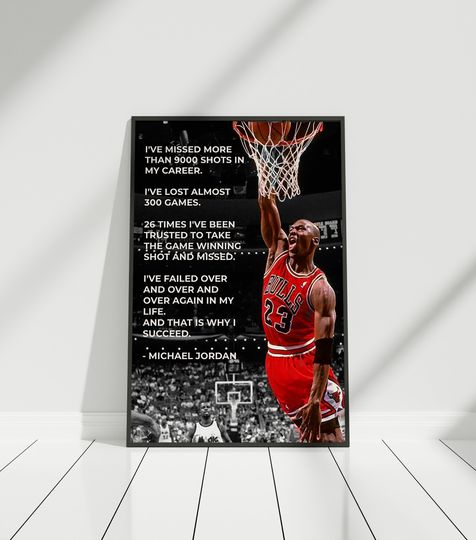 Michael Jordan Poster, Motivation Poster