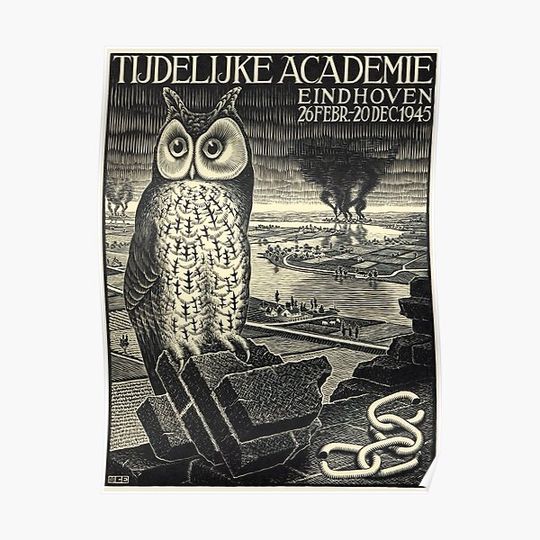 M.C. Escher - Diploma Tijdelijke Academie Eindhoven , 1945 Premium Matte Vertical Poster