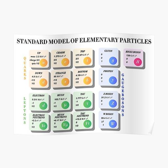 Standard Model Of Particle Physics Premium Matte Vertical Poster