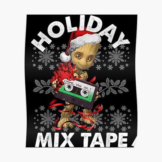 Tree Mix Tape Christmas Premium Matte Vertical Poster
