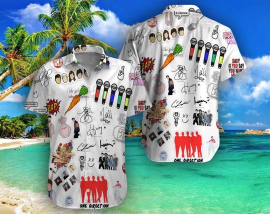 One Direction 90s Hawaii Shirt, Heavy Metal Direction Hawaii Shirt